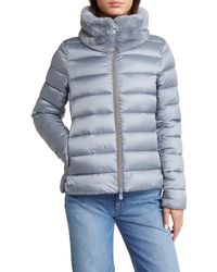Save The Duck - Mei Faux Fur Collar Puffer Jacket - Lyst