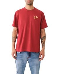 True Religion - Relaxed Fit Puff Paint Logo Graphic T-shirt - Lyst
