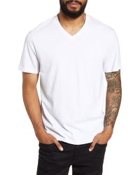 Vince - Regular Fit Garment Dyed V-neck T-shirt - Lyst