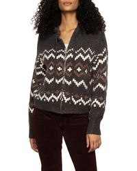 Sanctuary - Fair Isle Zip Sweater Hoodie - Lyst