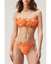 Nasty Gal - Floral Appliqué Two-piece Swimsuit - Lyst