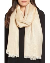 Nordstrom - Metallic Lightweight Wrap - Lyst