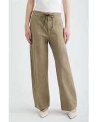 FRAME - The Gallery Drawstring Waist Cotton Utility Pants - Lyst
