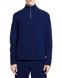 Theory - Geder Quarter Zip Wool Sweater - Lyst