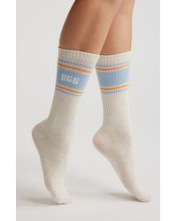 UGG - Jedlyn Varsity Cotton Blend Crew Socks - Lyst