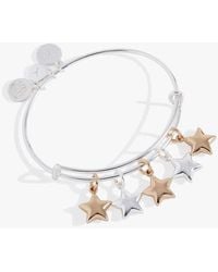 ALEX AND ANI - Puffy Star Multi Charm Bangle Bracelet - Lyst