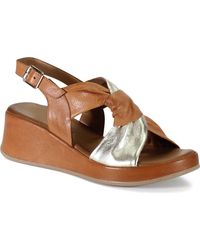 Diba True - Kala Flower Leather Wedge Heel Sandal - Lyst
