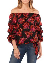 Vince Camuto - Balloon Sleeve Off The Shoulder Top - Lyst