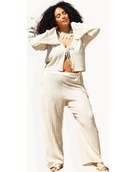 FASHION-SZN CURVE - Curve Crochet Tie Front Resort Top - Lyst