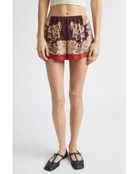 Bode - Storybook Silk Tap Shorts - Lyst
