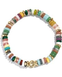 BaubleBar - Amaris Semiprecious Initial Beaded Stretch Bracelet - Lyst