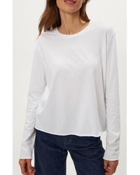 Michael Stars - Aiko Rolled Edge Long Sleeve Cotton T-Shirt - Lyst