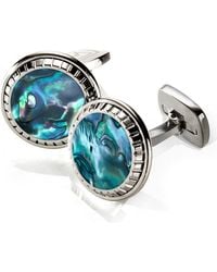 M-clip - Abalone Cuff Links - Lyst