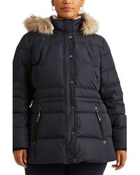 Lauren by Ralph Lauren - Icon Faux Fur Trim Quilted Down & Feather Fill Hooded Puffer Coat - Lyst
