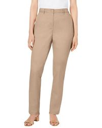 Jessica London - Stretch Cotton Chino Straight Leg Pant - Lyst