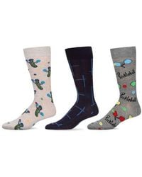 Memoi - Sports Assorted 3-Pack Crew Socks - Lyst