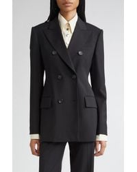 Sportmax - Adamo Double Breasted Tailored Virgin Wool Blazer - Lyst