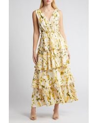 Chelsea28 - Floral Tiered Maxi Dress - Lyst