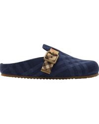 Burberry - Suede Urchin Clogs - Lyst