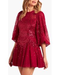 Needle & Thread - Scallop Sequin Mini Dress - Lyst