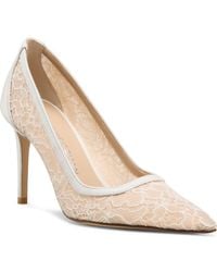 Stuart Weitzman - Stuart Power 85 Lace Pointed Toe Pump - Lyst
