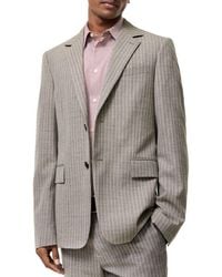 Burberry - Check Wool Linen Blend Sloane Tailored Jacket - Lyst