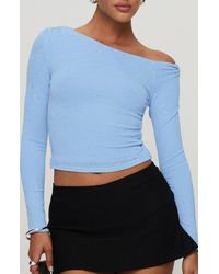 Princess Polly - Malian Off The Shoulder Long Sleeve Crop Top - Lyst
