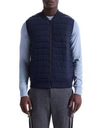 Bugatchi - Quilted Cotton Zip Sweater Vest - Lyst