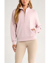Zella - Ultrasoft Half Zip Pullover - Lyst