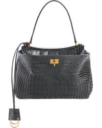 Balenciaga - Small Rodeo Croc Embossed Leather Top Handle Bag - Lyst