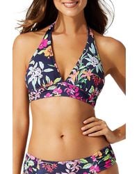 Tommy Bahama - Summer Floral Reversible Halter Bikini Top - Lyst
