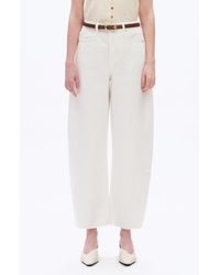 Bayeas - Raw Hem Super High Waist Barrel Jeans - Lyst