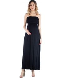 24seven Comfort Apparel - Maternity Sleeveless Empire Waist Maxi Dress - Lyst