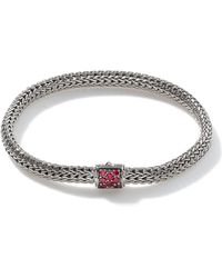John Hardy - Extra Small Classic Chain Bracelet With Red Sapphire - Lyst
