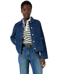 Gerard Darel - Taina Button Front Pocket Denim Jacket - Lyst