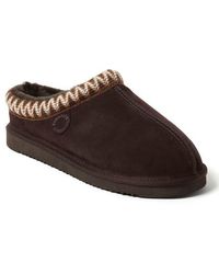 Dearfoams - Fireside Grafton Genuine Shearling Clog Slipper With Taping - Lyst
