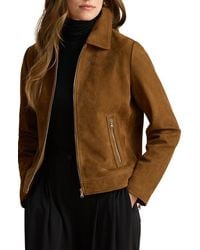 Ralph Lauren - Suede Zip Front Jacket - Lyst