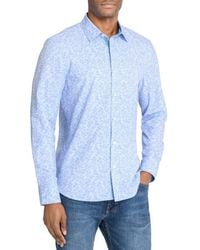 Con.struct - Slim Fit Ditsy Floral Recycled 4-Way Stretch Performance Long Sleeve Shirt - Lyst