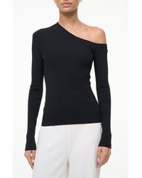 STAUD - Lois One Shoulder Rib Top - Lyst