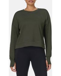 Sweaty Betty - After Class Cotton Blend Crop Sweatshirt - Lyst