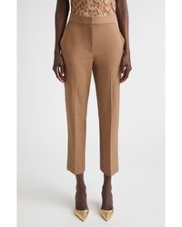 St. John - Mélange Wool Blend Stretch Twill Crop Pants - Lyst