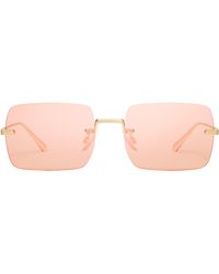 Quay - Ttyl 53mm Gradient Rimless Sunglasses - Lyst