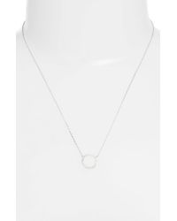 Estella Bartlett - Pavé Circle Pendant Necklace - Lyst