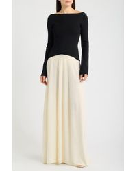 Solid & Striped - The Ambrio Bateau Neck Long Sleeve Maxi Dress - Lyst