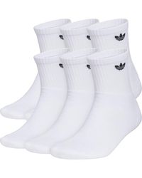 adidas - 6-Pack Trefoil 2.0 Quarter Crew Socks - Lyst