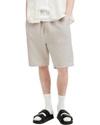 AllSaints - Hanbury Cotton & Linen Shorts - Lyst