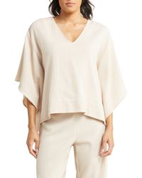 Natori - Onsen Cropped Cotton Sleep Shirt - Lyst
