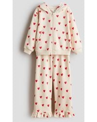 H&M - 2-Piece Printed Sweatshirt Set - Lyst