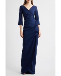 La Petite Robe Di Chiara Boni - Zalfa Ruched Faux Wrap Dress - Lyst