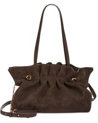 Ferragamo - Medium Gancio Piercing Soft Leather Shoulder Bag - Lyst